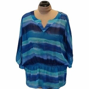 SML sport size XXL polyester sheer blouse